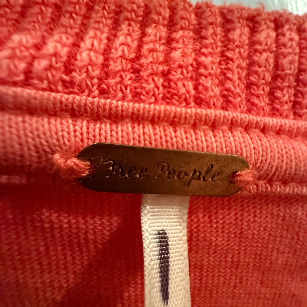 Free People Table For Two Bright Coral Top *NEW WITHOUT TAGS* - Picture 15 of 15